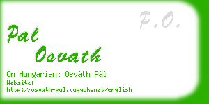 pal osvath business card