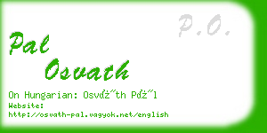 pal osvath business card